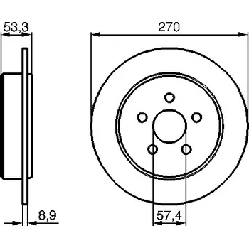 Brzdová hadice Brzdová hadice BOSCH 1 987 476 065