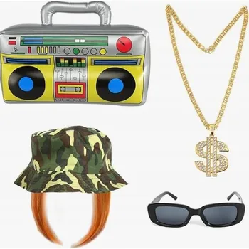 Karnevalový kostým Kostým Kevin Ginger 80. a 90. léta Hip Hop Paruka + Doplňky Univerzální