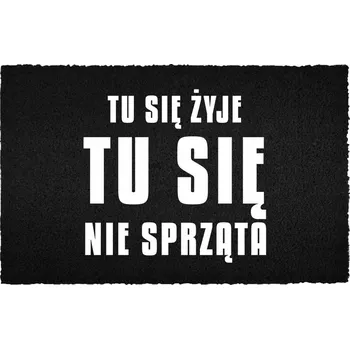 Rohožka VCHODOVÁ ROHOŽKA 40X60 ČERNÁ KOKOSOVÁ KE DVEŘÍM VTIPNÁ NEUKLÍZÍ