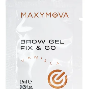 Maxymova Brow Gel Fix & Go gel s keratinem na styling obočí – sáček 1 ks (1,5 ml)