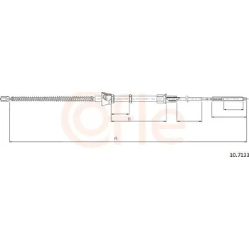 Lanko parkovací brzdy Tažné lanko, parkovací brzda COFLE 92.10.7133