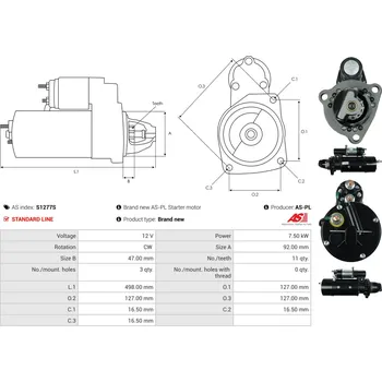 Alternátor Čepička, generátor AS-PL Sp. z o.o. ABR4006