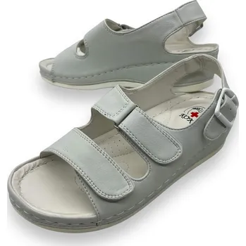 Dámské sandále Dámské bílé pohodlné sandály KOKA Barva: Bílá, Velikost: 37