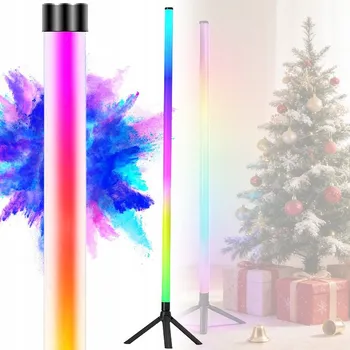 Stojací lampa ROHOVÁ LED LAMPA RGB 120CM + DÁLKOVÝ OVLADAČ + HUDEBNÍ APLIKACE