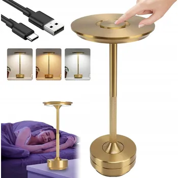 Lampička LED STOLNÍ LAMPA BEZDRÁTOVÁ DOTYKOVÁ 3 ÚROVNĚ JASU PRO RESTAURACE A BARY