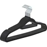 Sametové černé ramínko protiskluzové | organizér na oblečení - Černý , 40 ks