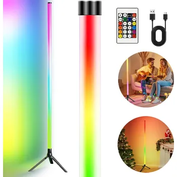 Stojací lampa STOJACÍ LED RGB LAMPA 120CM DO LOŽNICE, NÁLADOVÉ OSVĚTLENÍ + DÁLKOVÝ OVLADAČ
