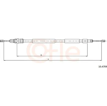 Lanko parkovací brzdy Tažné lanko, parkovací brzda COFLE 92.10.4709