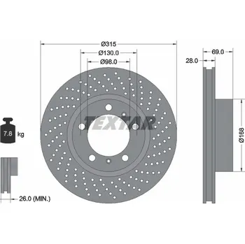 Brzdový kotouč Brzdový kotouč TEXTAR 92280005