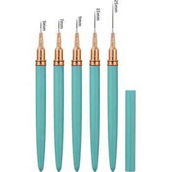 Sada tenkých štětců na nehty | manikúra nástroje - Modrá sada