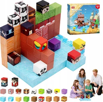 ostatní stavebnice MAGNETICKÉ STAVEBNICE 100 KS - SENZORICKÉ A ROZVOJOVÉ HRAČKY DÁREK