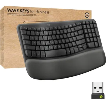 Klávesnice Logitech Wave Keys for Business GRAPHITE - (US) INT 2.4GHZ BT B2B