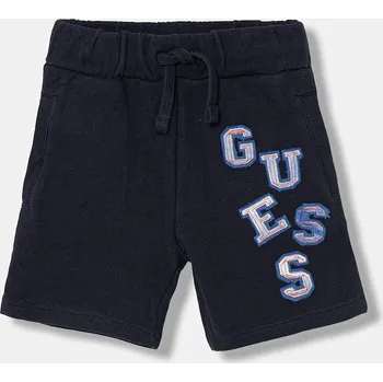 Chlapecké kraťasy Dětské bavlněné šortky Guess N6GD02.KA6R4.PPY2.M námořnická modř 59X, vel. 105-112
