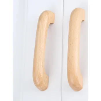 Nábytkové kování Dřevěná nábytková úchytka kuchyňská | madlo 1+2 ks - Rozteč otvorů G 96 mm