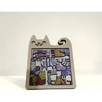 Dřevěná hračka Dřevěné zvířecí puzzle kočka | hračka