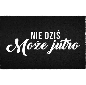 Rohožka VSTUPNÍ ROHOŽKA 40X60CM ČERNÁ KOKOSOVÁ PŘED DVEŘE VTIPNÁ MOŽNÁ ZÍTRA