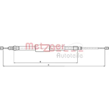Autodíl Tažné lanko, parkovací brzda METZGER 10.6687