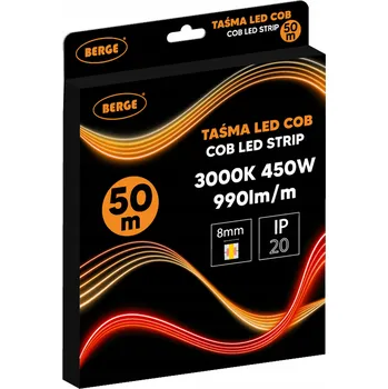 LED páska LED COB Neon pásek 12V 1m 480 diod 9W 990lm 3000K Teplá bílá 8mm Jasný