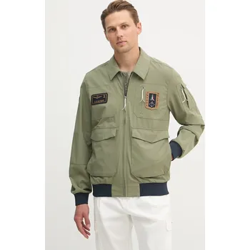 Pánská větrovka Bunda Aeronautica Militare AB3049UCT04290 zelená 87X, vel. 52