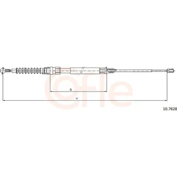 Lanko parkovací brzdy Tažné lanko, parkovací brzda COFLE 92.10.7628