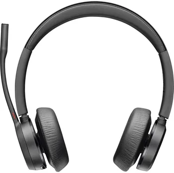 Sluchátka HP Poly Voyager 4320 UC Stereo Headset otevřená (On Ear) Bluetooth® stereo černá Potlačení hluku regulace hlasitosti Počítače