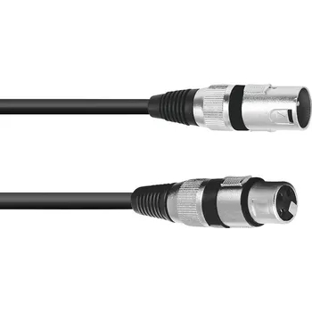Audio kabel Omnitronic 3022045N XLR propojovací kabel [1x XLR zástrčka 3pólová - 1x XLR zásuvka 3pólová] 1.50 m černá