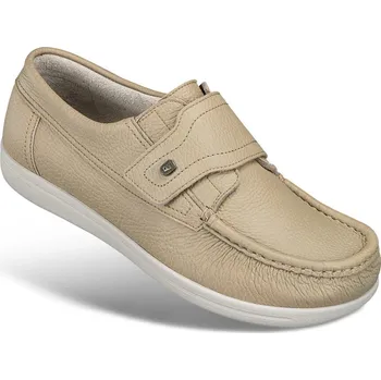 Pánská zdravotní obuv Panské mokasíny se suchým zipem, losí ražená useň, oblázkově šedá: 39