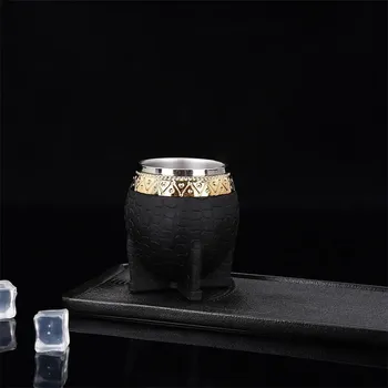 Termohrnek Termo nerezový mate hrnek 200 ml | cestovní nádobí - Úzká černá , 200ml