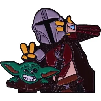 Star wars kovový odznak grogu r2d2 | brož - 14