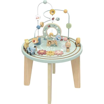 Hračka pro nejmenší Tooky Toy Aktivity stolek s vláčkodráhou Pastel