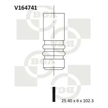 Rozvod motoru Výfukový ventil BG Automotive V164741
