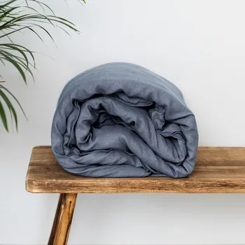 Povlečení TULULUM Lněný povlak na přikrývku VIVA STEEL Rozměr přikrývky: 140 x 200 cm