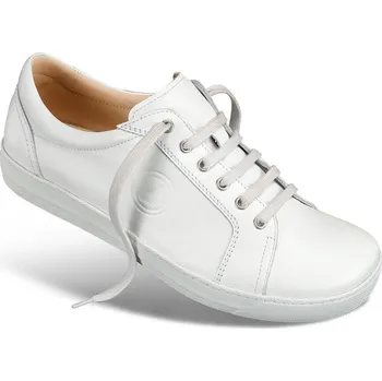 Pánská zdravotní obuv Pánské ležérní šněrovací tenisky, hladká useň, bílá: 40