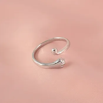Prsten Kočičí otevřený prsten | šperk - Objetí žen , měnitelná velikost