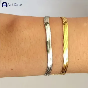 Náramek Minimalistický hadí náramek | šperk - Stříbro , Šířka 3 mm , 16cm