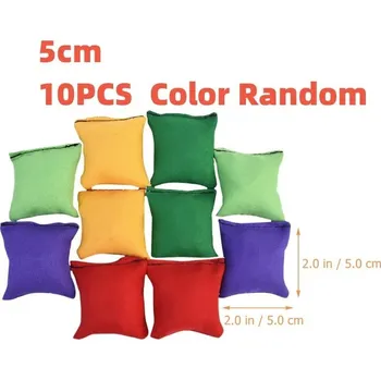 Látkové pytlíky házecí hra - barva náhodná | venkovní hra - 10 ks náhodných 5 cm