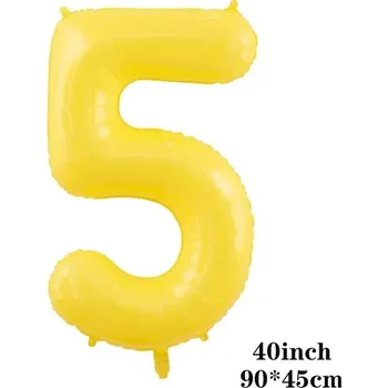 Party dekorace Žluté narozeninové balónky čísla | party dekorace - Číslo 5 , Ostatní