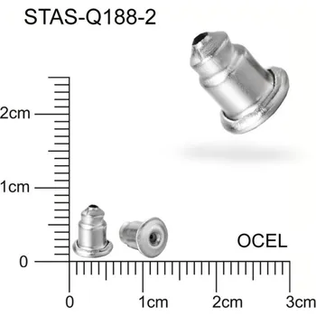 Náušnice ZARÁŽKA na náušnice. CHIRURGICKÁ OCEL ozn.-STAS-Q188-2. velikost 6x5mm.