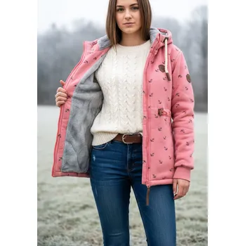 Dámská mikina Dámská bundomikina s kožíškem vel. 5XL