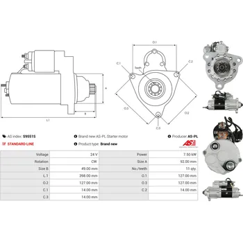 Alternátor Usměrňovač, generátor AS-PL Sp. z o.o. ARC0041