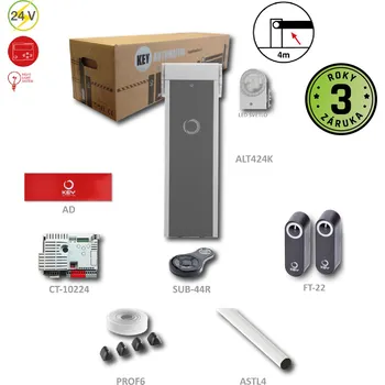 Pohon brány BR4-24K závora do 4m