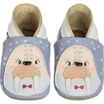 LAIT ET MIEL Kožené capáčky s mrožem 2-3 roky Modrá 25-26