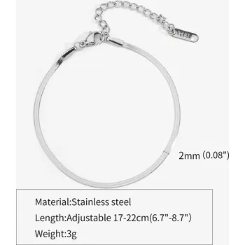 Náramek Ocelový řetízkový náramek | šperk - 2mm stříbrná barva