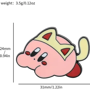 Kawaii Kirby Smaltovaný Odznak Anime Brož 1052
