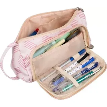 Penál Školní pouzdro - růžový penál se vzorem