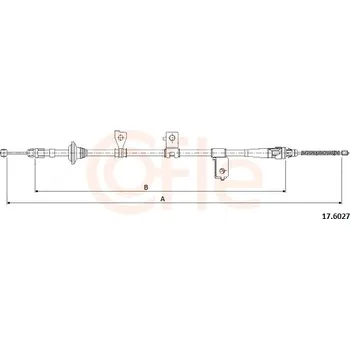 Lanko parkovací brzdy Tažné lanko, parkovací brzda COFLE 92.17.6027
