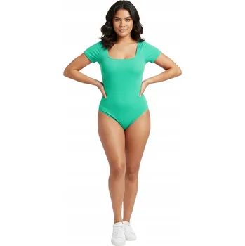 Body Dámské tvarující body s krátkým rukávem Basic, tréninkové, zelené, mátové, velikost M