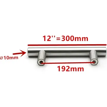 Nábytkové kování Nerezové černé kuchyňské madlo moderní | nábytková úchytka - 192 mm