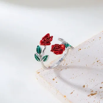 Náramek Retro květinový otevřený náramek/prsten | šperk - RI25Y0002-2