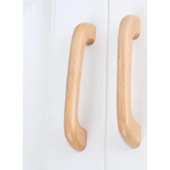 Nábytkové kování Dřevěná nábytková úchytka kuchyňská | madlo 1+2 ks - Rozteč otvorů C 96 mm